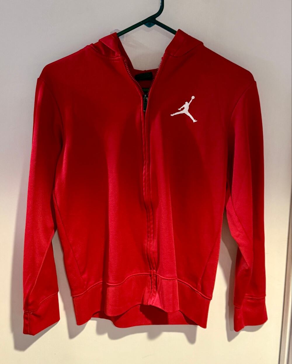 Jordan Kids Red Full-Zip Activewear Hoodie
